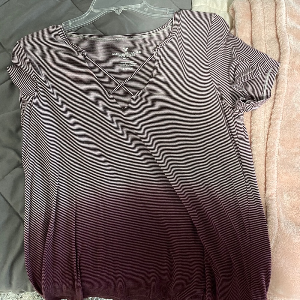 V neck cross t shirt